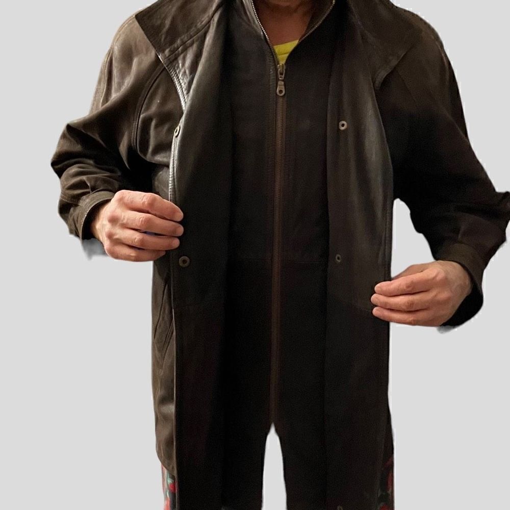 Wilson Leather for Men Brown, Insulated, Leather Long Jacket / SZ: S (see measur - Picture 2 of 9